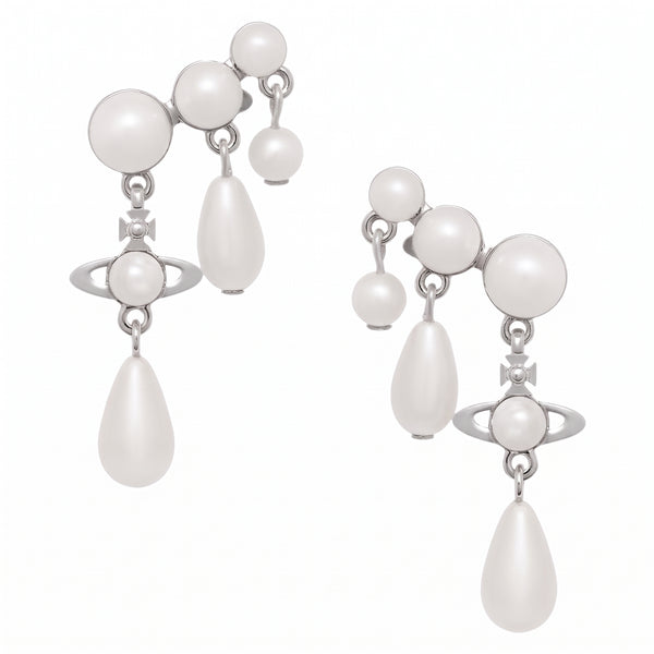 Vivienne Westwood Pearl Drop Earrings - Silver