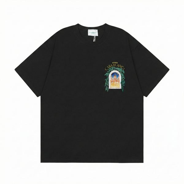Casa Blanca Avenida Print T-Shirt - Black