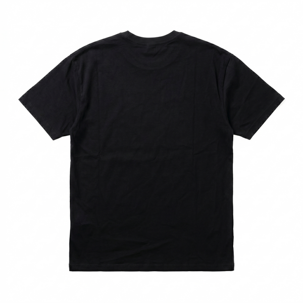 Revenge White Embroidered Basic Tee — Black