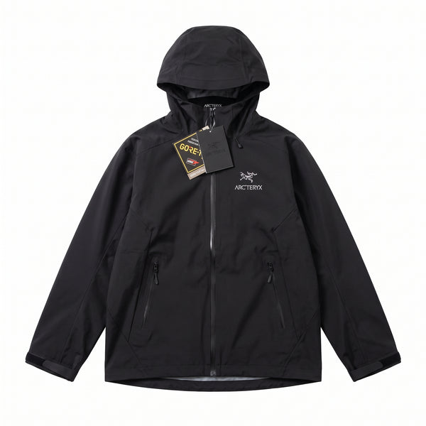 Arc'teryx Hooded Gore-Tex Shell Jacket - Black
