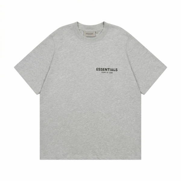 Fear of God Essentials Logo T-Shirt SS22 - Heather Grey