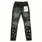 Purple Brand P001 Black Monogram Paint Jeans