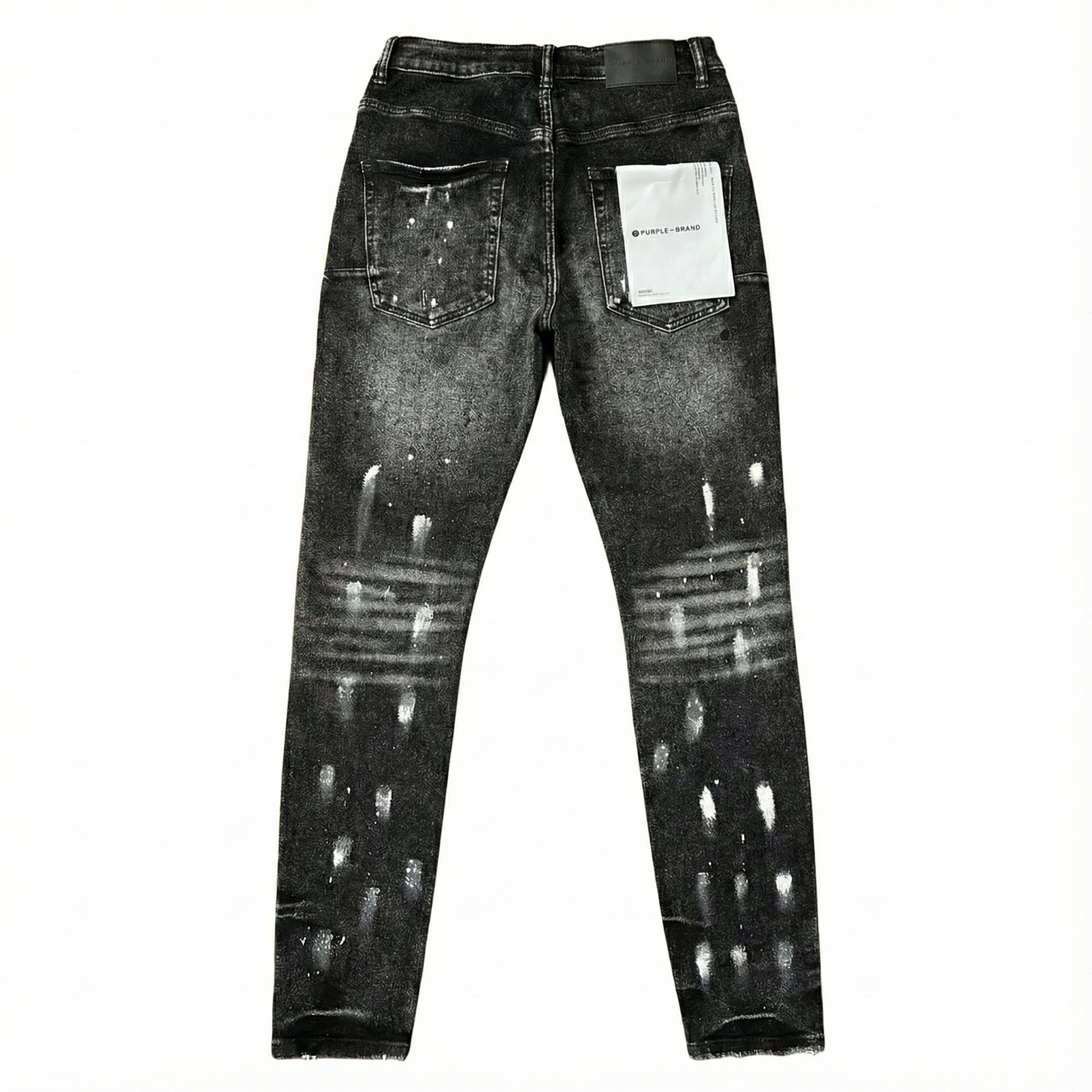 Purple Brand P001 Black Monogram Paint Jeans