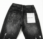 Purple Brand P001 Black Monogram Paint Jeans
