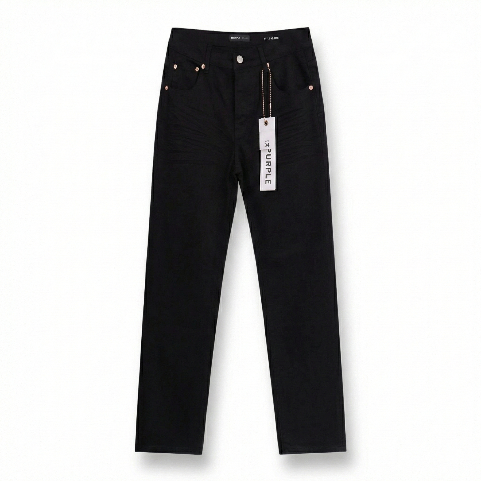 Purple Brand P001 Low Rise Slim Leg Jeans - Black