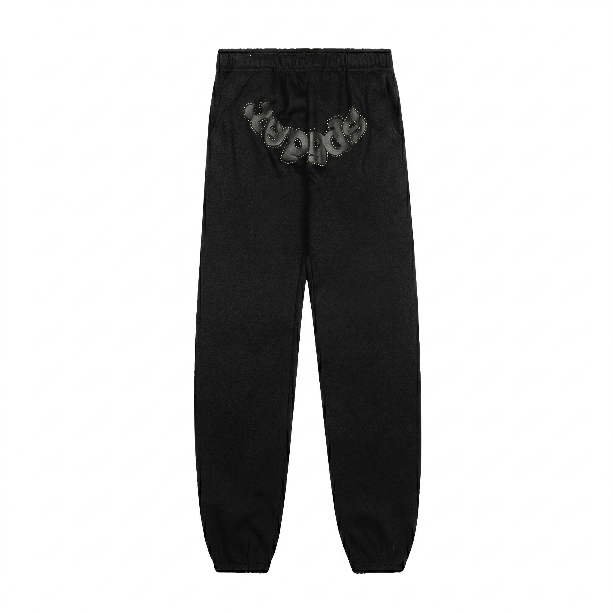 Sp5der Black Rhinestone Sweatpants - Black