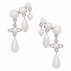 Vivienne Westwood Pearl Drop Earrings - Silver