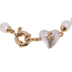 Vivienne Westwood Pearl Heart Necklace - White / Gold