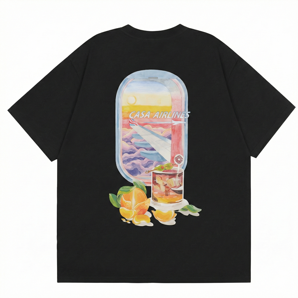 Casablanca Panoramique T-Shirt - Black