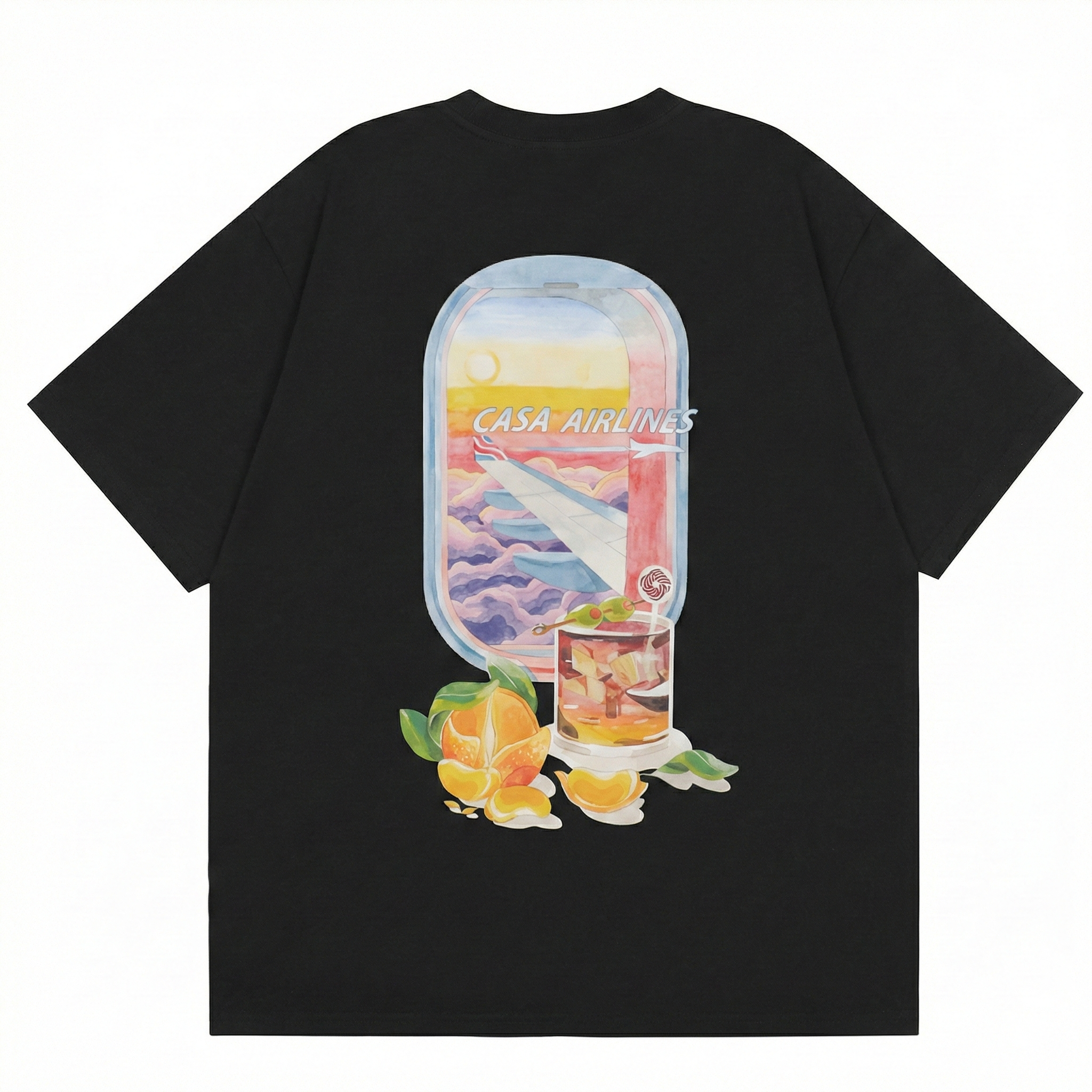 Casablanca Panoramique T-Shirt - Black