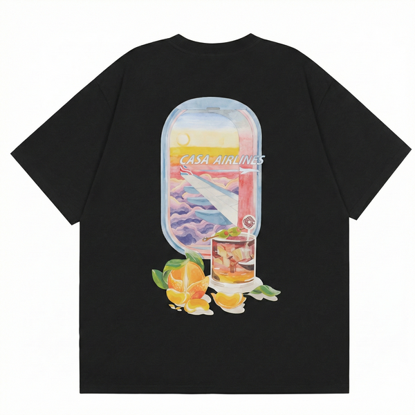 Casablanca Panoramique T-Shirt - Black