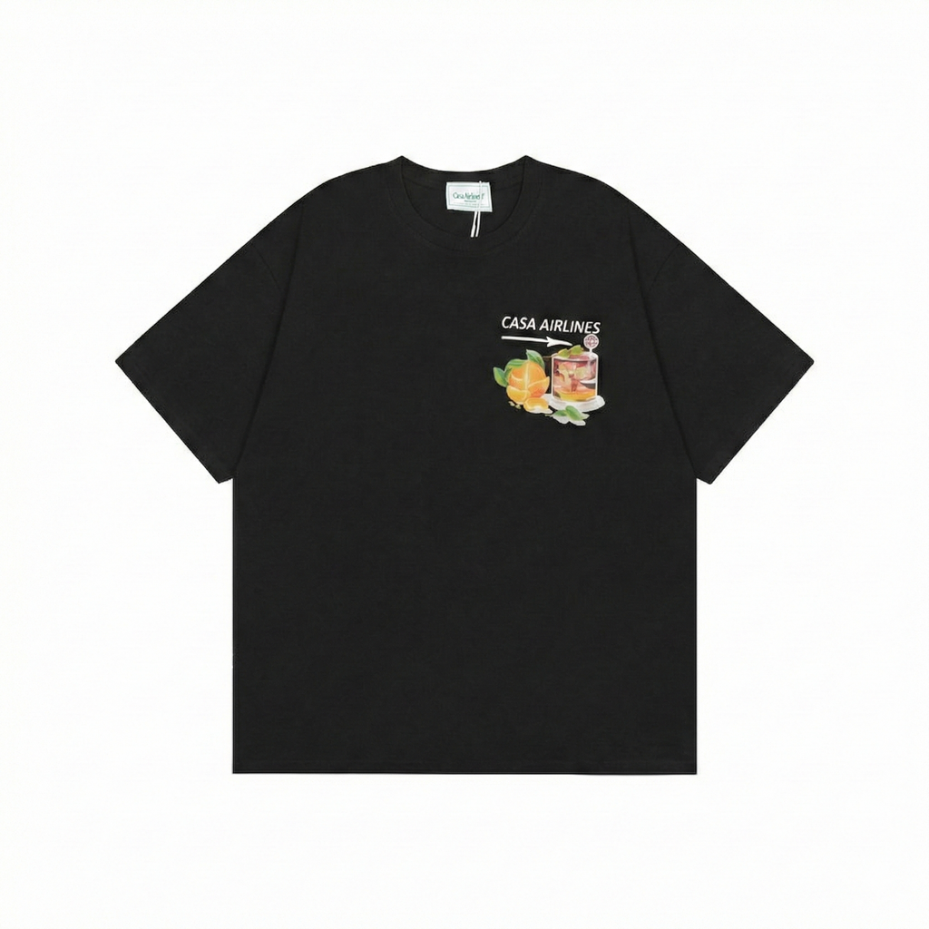 Casablanca Panoramique T-Shirt - Black