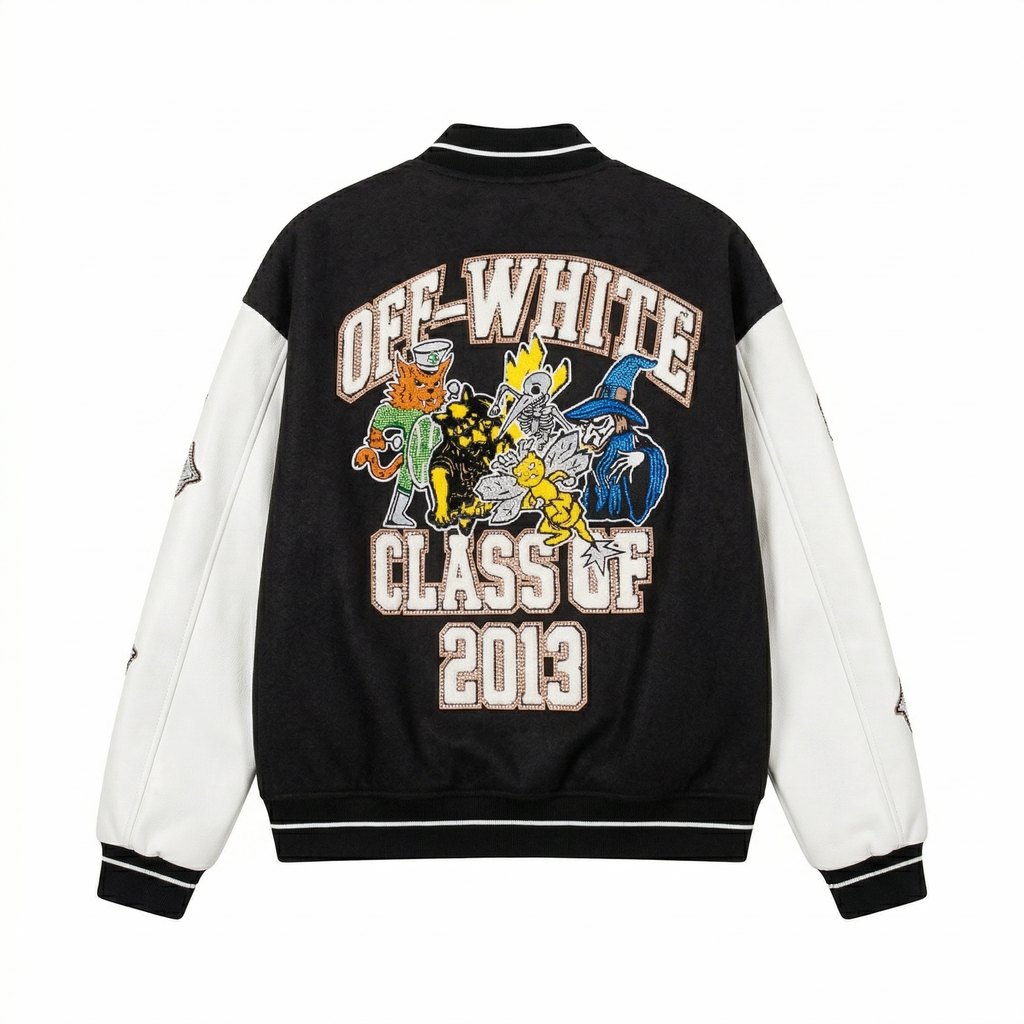 Off-White™ 10-Year Anniversary "Class of 2013" Varsity Jacket - Black/White