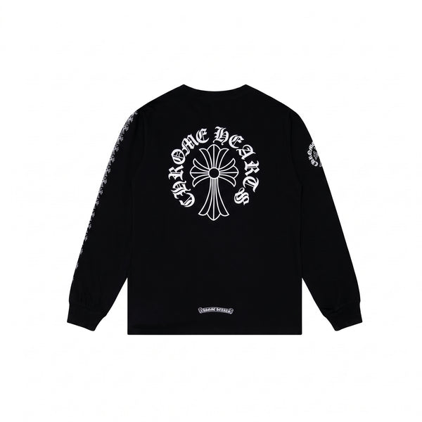 Chrome Hearts Cross Pocket Long Sleeve T-Shirt - Black