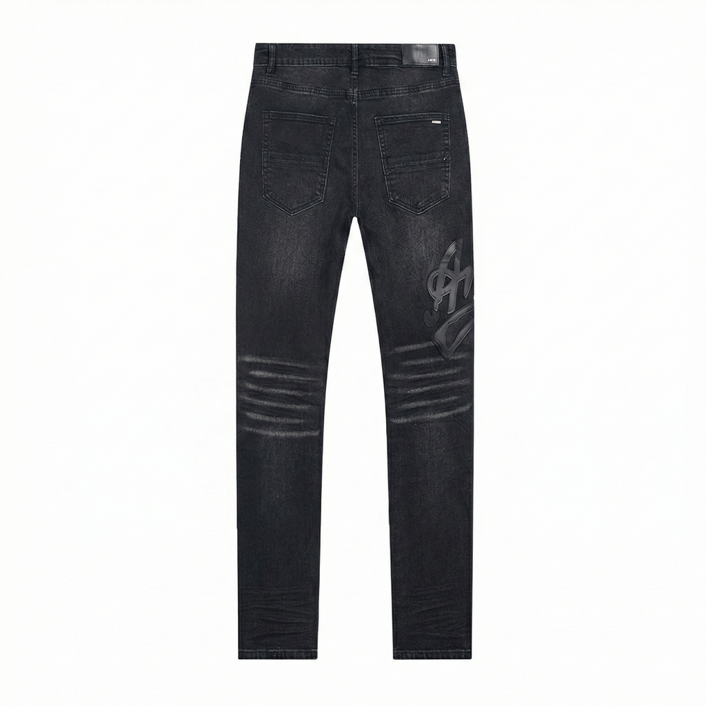 AMIRI Varsity Skinny Fit Jeans - Black