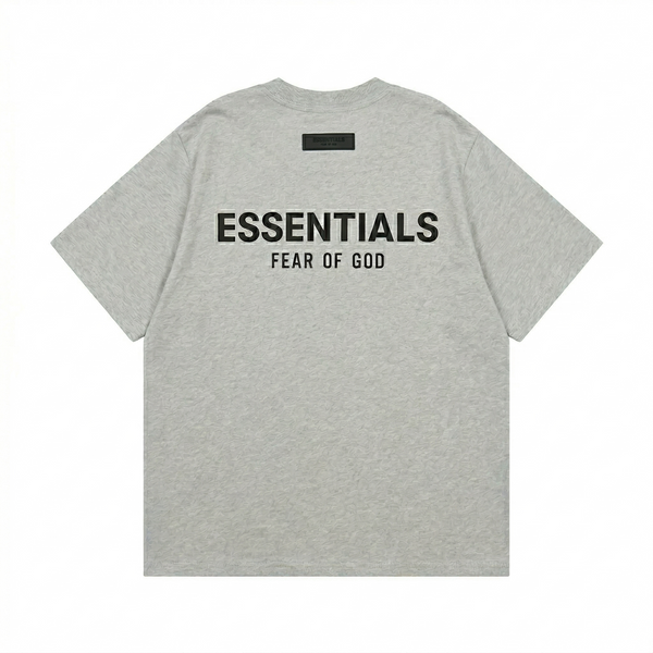 Fear of God Essentials Logo T-Shirt SS22 - Heather Grey