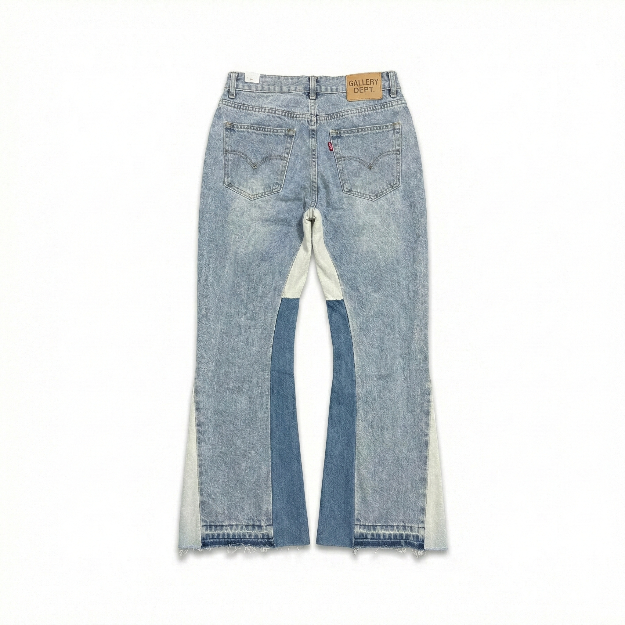 Gallery Dept. Vintage Wash Patchwork Flare Jeans - Light Wash Denim