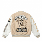 Off-White™ c/o AC Milan "Abloh" Mascot Varsity Jacket - Beige/White