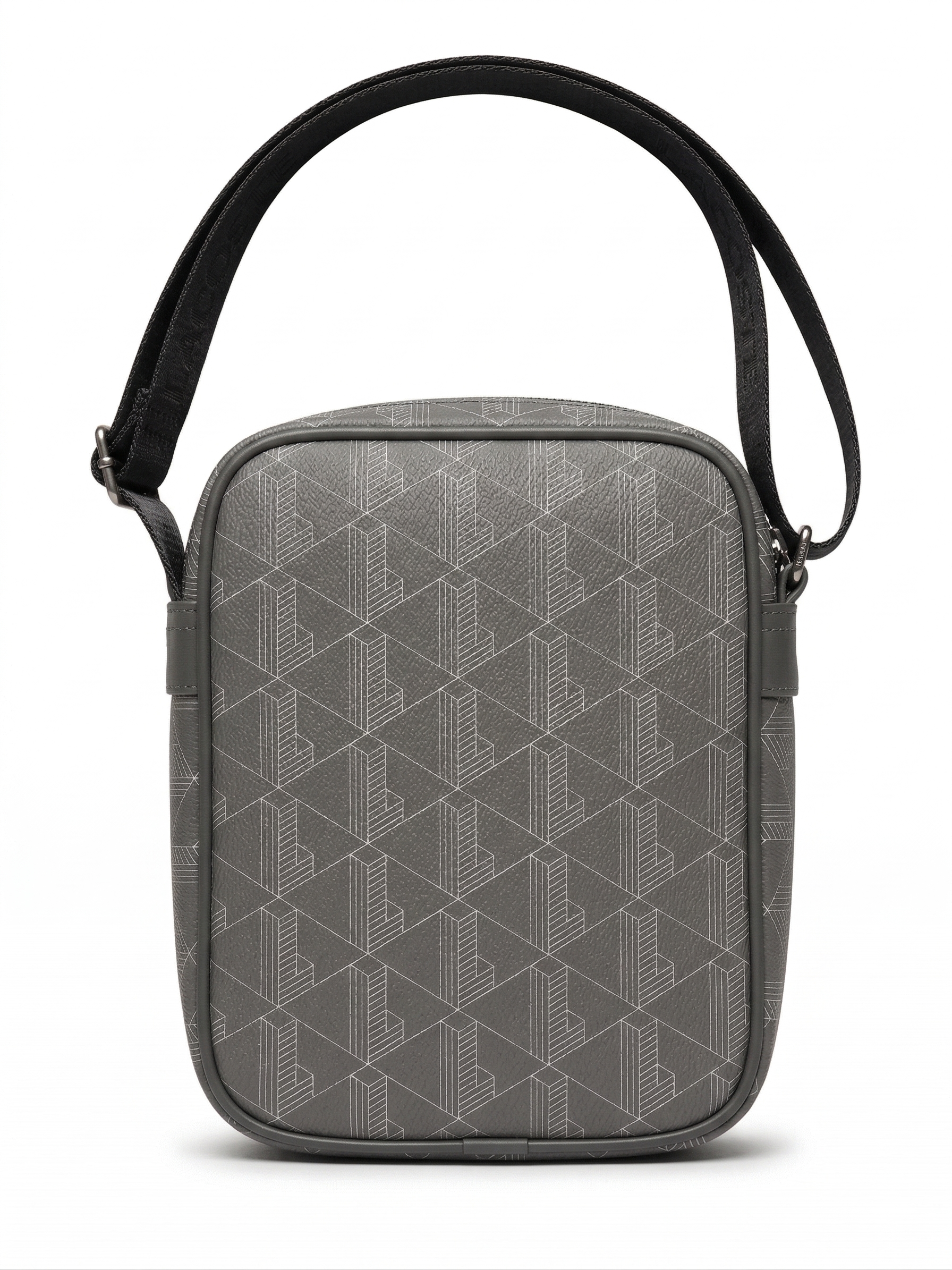 Lacoste The Blend Monogram Vertical Shoulder Bag - Grey