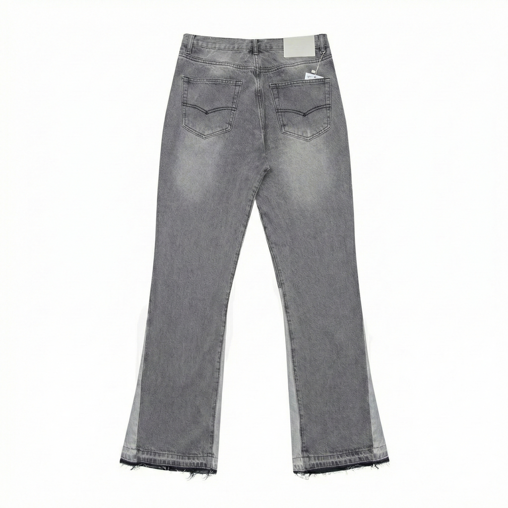 Gallery Dept. Vintage Wash Patchwork Flare Jeans - Grey