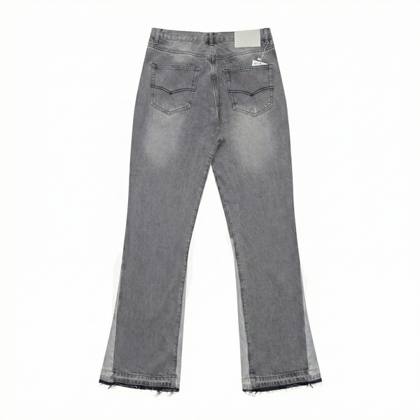 Gallery Dept. Vintage Wash Patchwork Flare Jeans - Grey