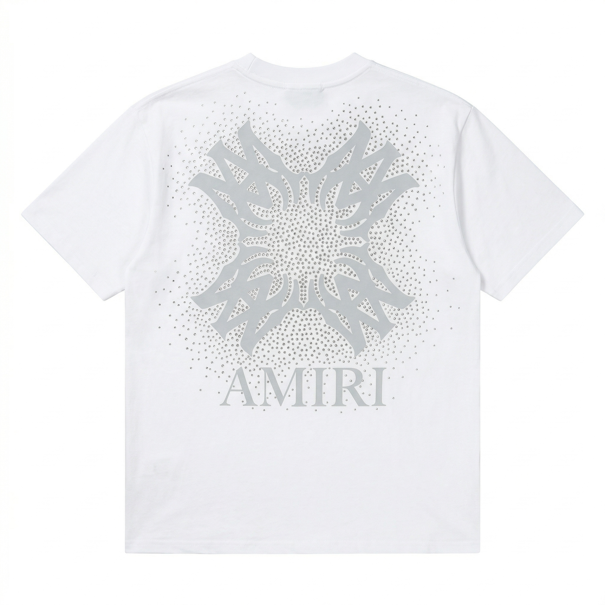 Amiri Rhinestone MA Cross T-Shirt - White