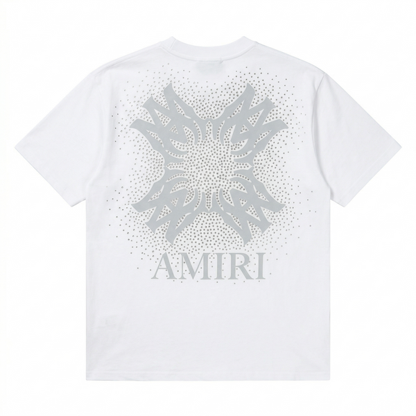 Amiri Rhinestone MA Cross T-Shirt - White