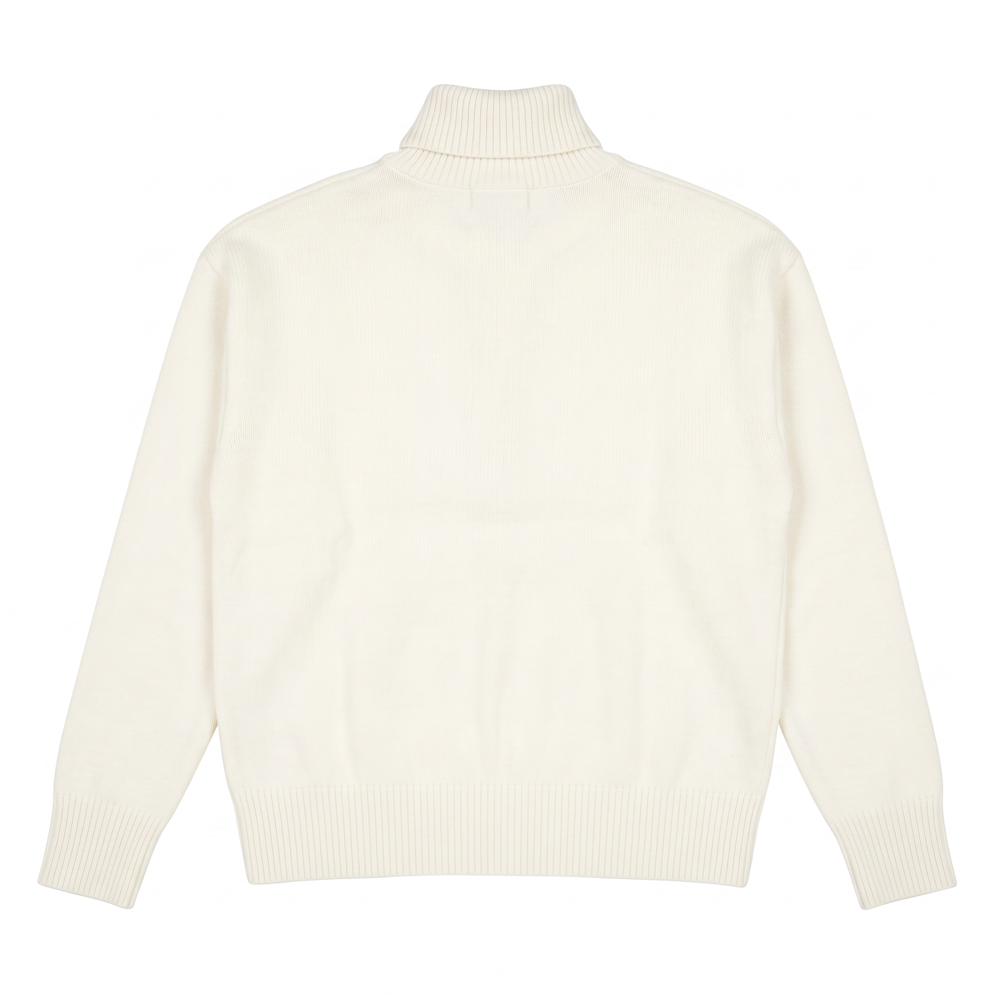 AMI Paris Ami de Coeur Oversized Turtleneck Sweater – White