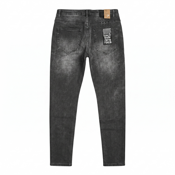 Ksubi Van Winkle Angst Trashed Jeans — Washed Black