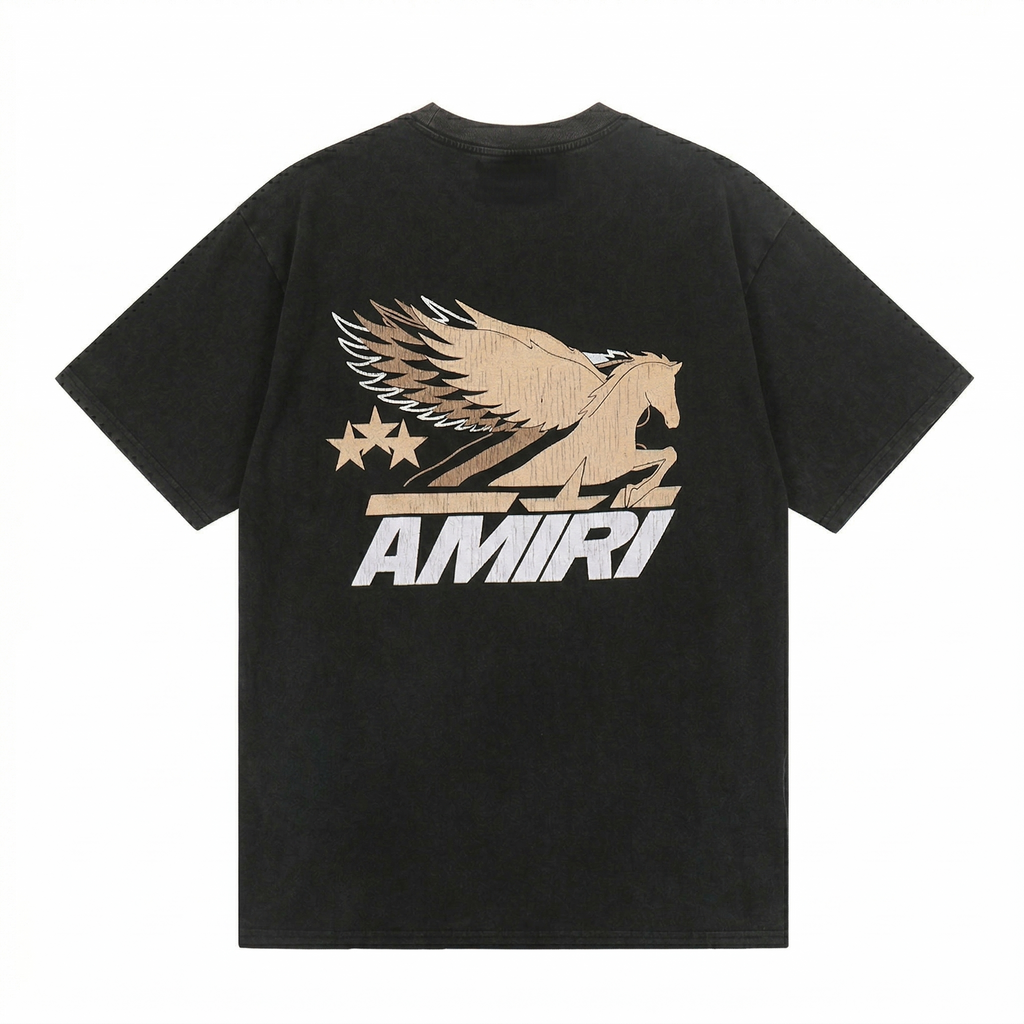 Amiri Vintage Pegasus Tee - Faded Black