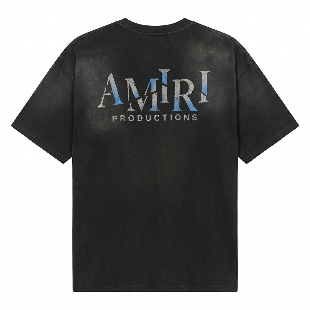 Amiri Theatre Masks Oversized Tee - Vintage Black