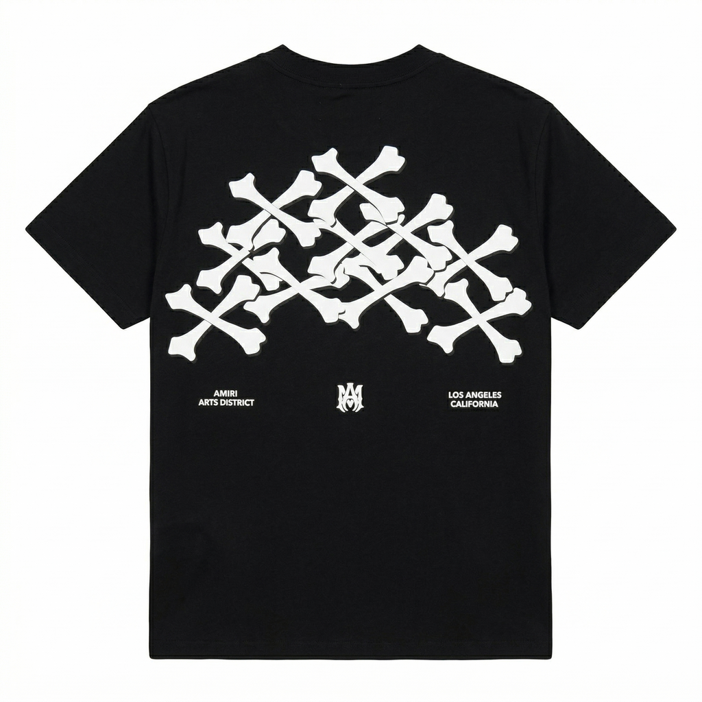 Amiri Bones Stacked T-Shirt - Black