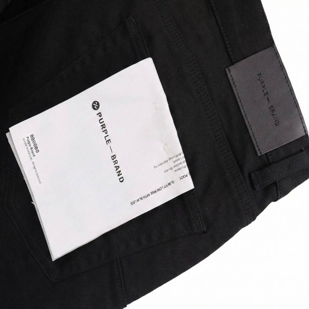 Purple Brand P001 Low Rise Slim Leg Jeans - Black