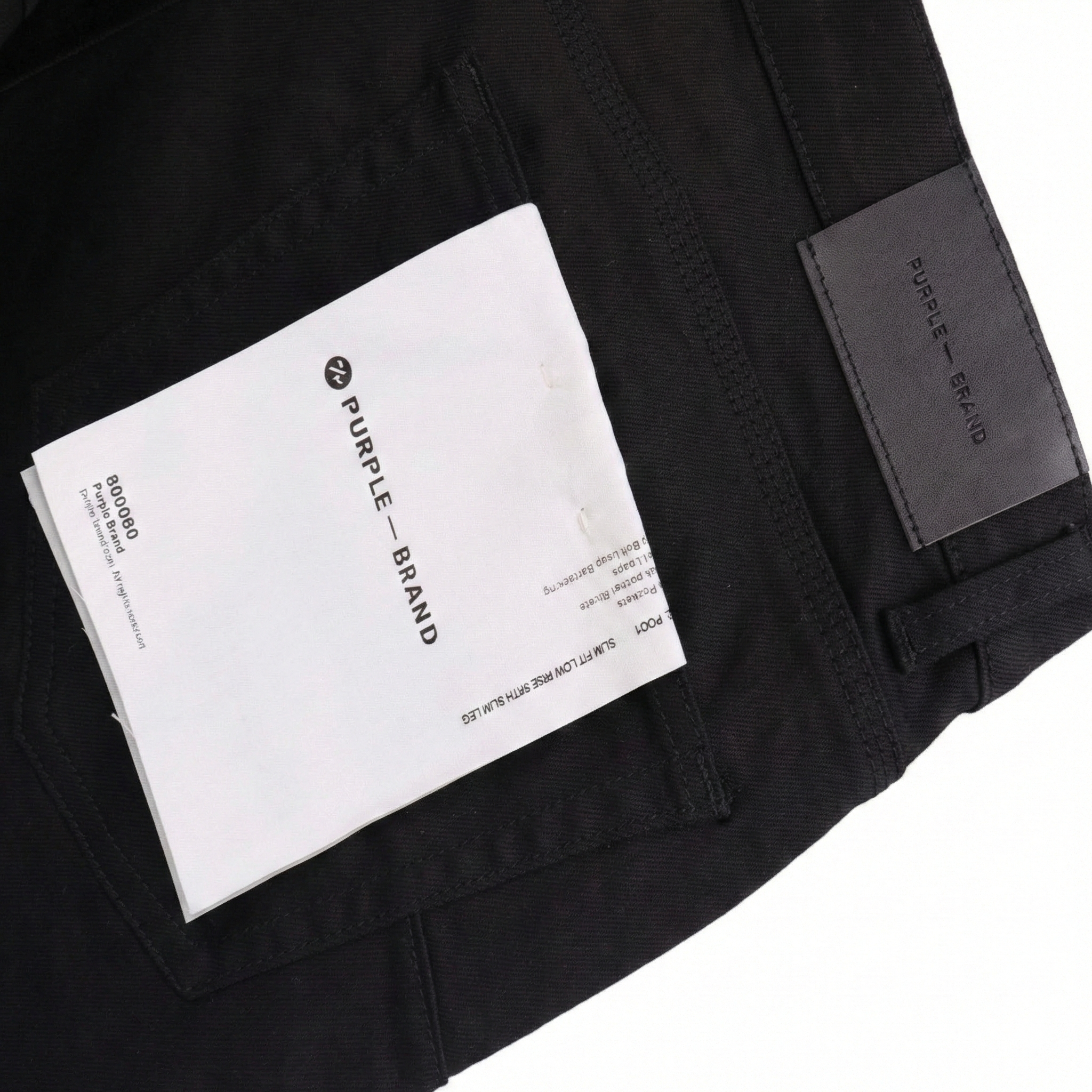 Purple Brand P001 Low Rise Slim Leg Jeans - Black