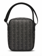 Lacoste The Blend Monogram Vertical Shoulder Bag - Black