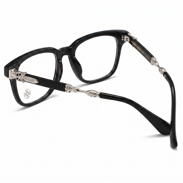 Chrome Hearts 2272 Cross Link Glasses - Black / Silver