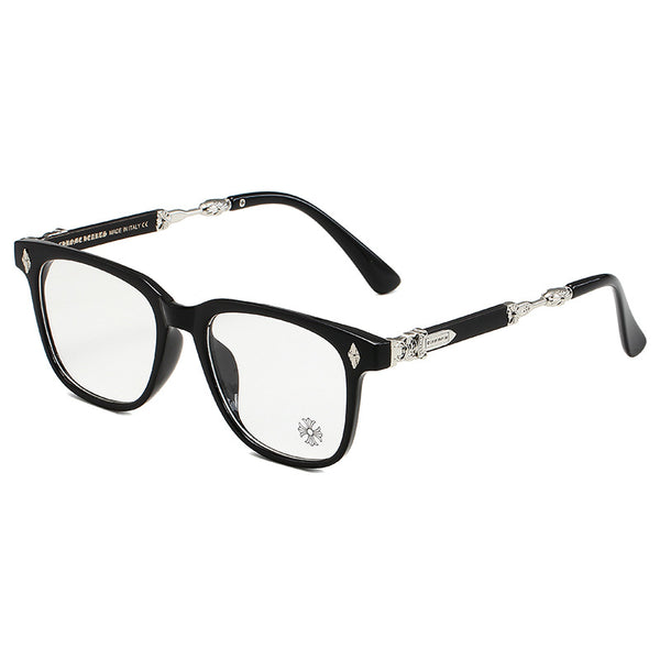 Chrome Hearts 2272 Cross Link Glasses - Black / Silver