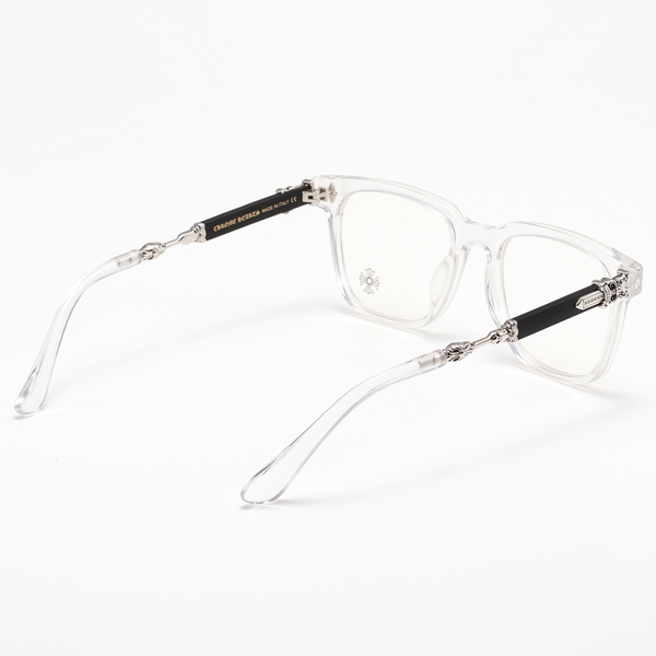 Chrome Hearts 2272 Cross Link Glasses - Clear / Silver
