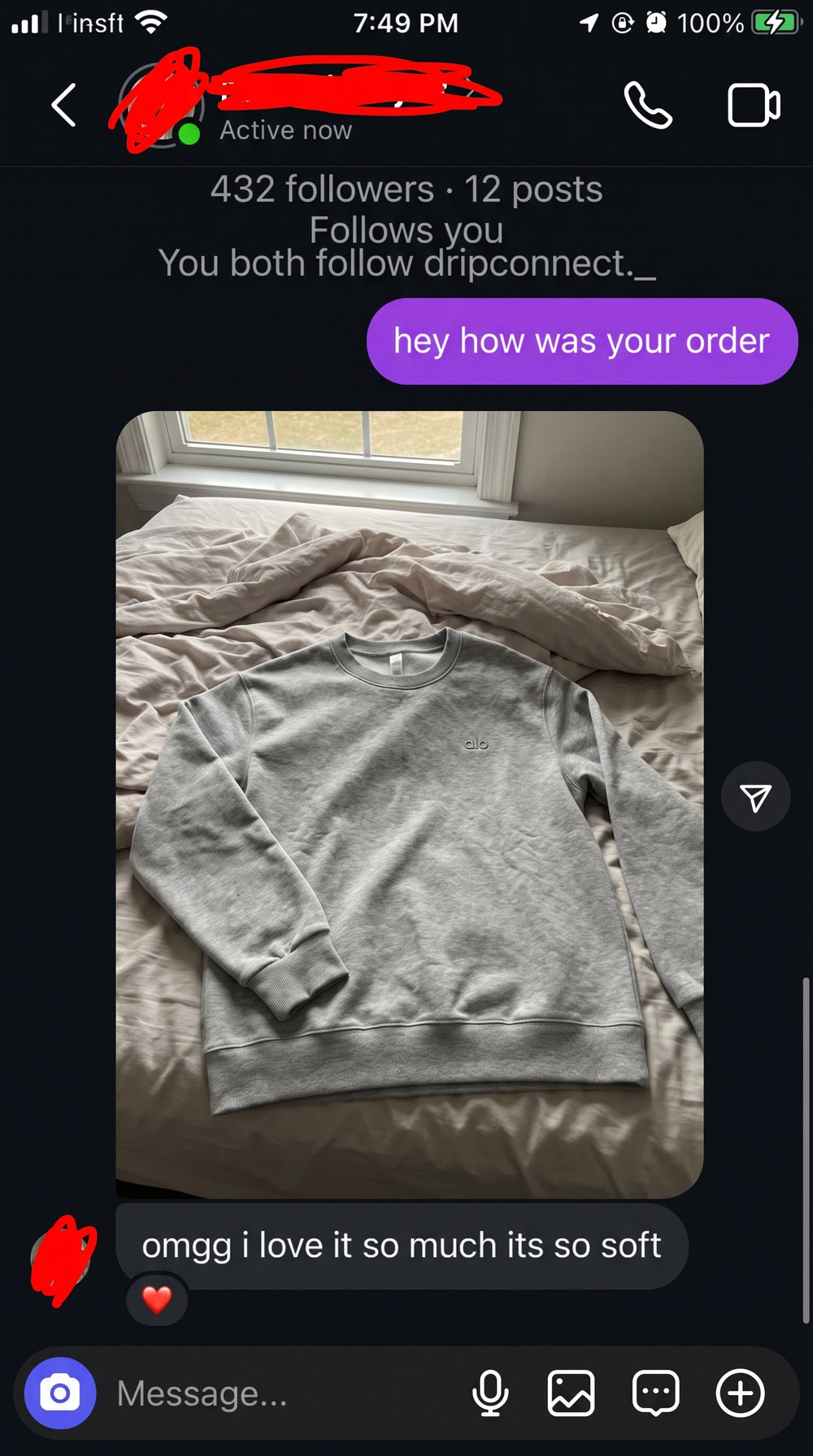 Customer review screenshot