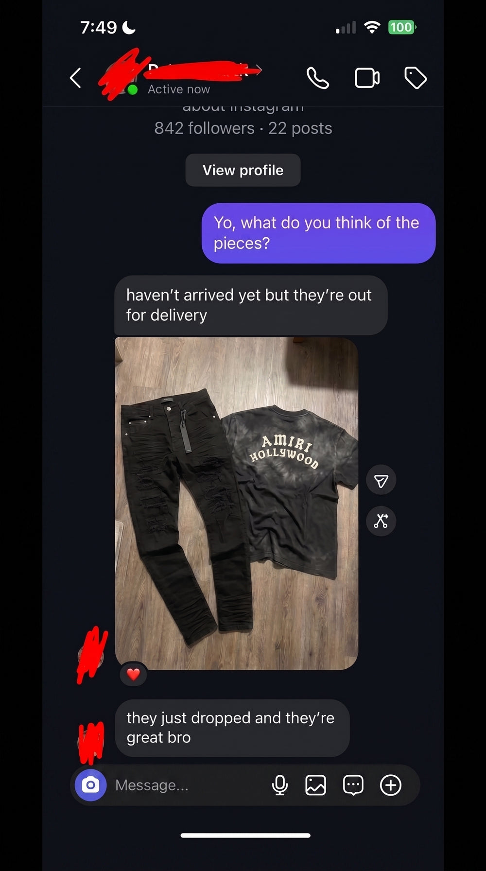 Customer review screenshot