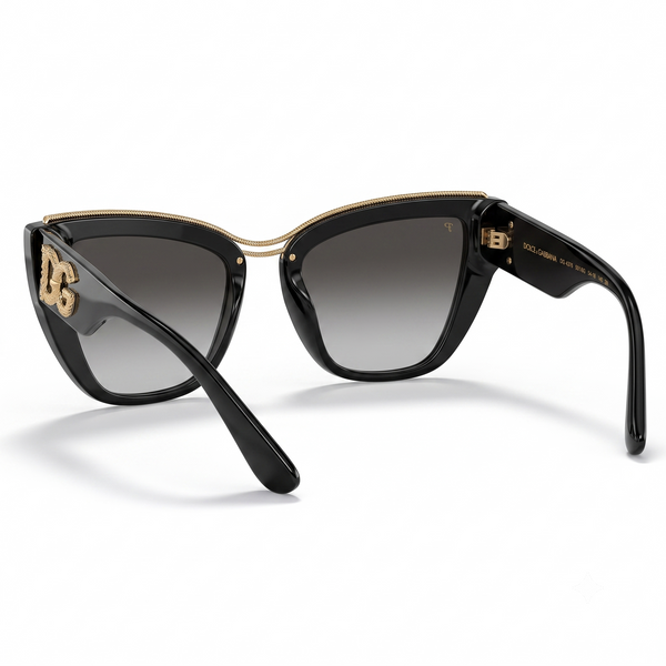 Dolce & Gabbana DG Amore 6144 Cat-Eye Sunglasses - Black / Gold