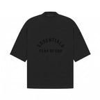 Fear of God Essentials Arch Logo T-Shirt in Jet Black, front view