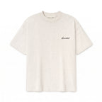 Fear of God Essentials Signature Classic Tee in Light Oatmeal, front view