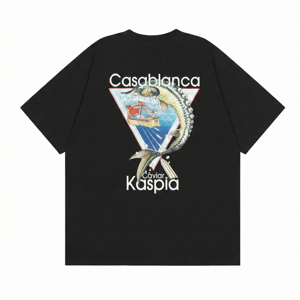 Casablanca Caviar Kaspia T-Shirt - Black