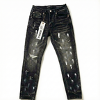 Purple Brand P001 Black Monogram Paint Jeans