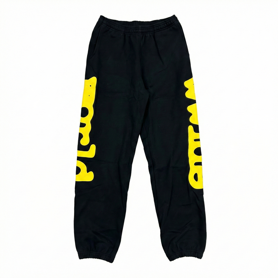 Sp5der Beluga Sweatpants - Onyx / Yellow