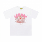 Sp5der OG Web Tee — White / Pink 555