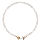 Vivienne Westwood Pearl Necklace — White with Gold Heart