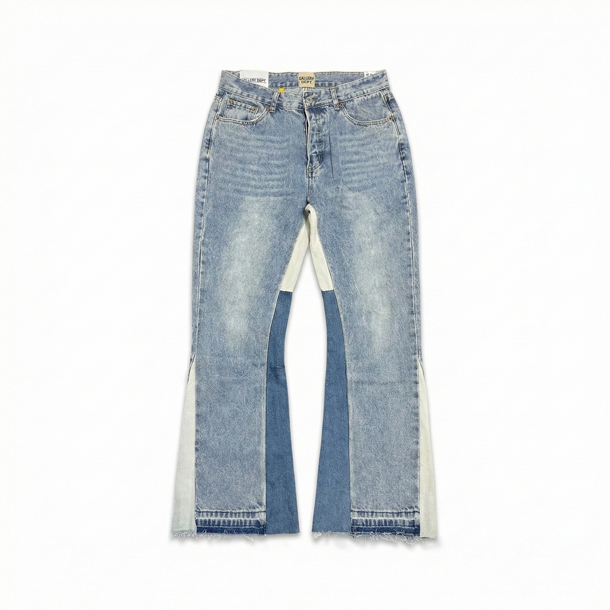Gallery Dept. Vintage Wash Patchwork Flare Jeans - Light Wash Denim