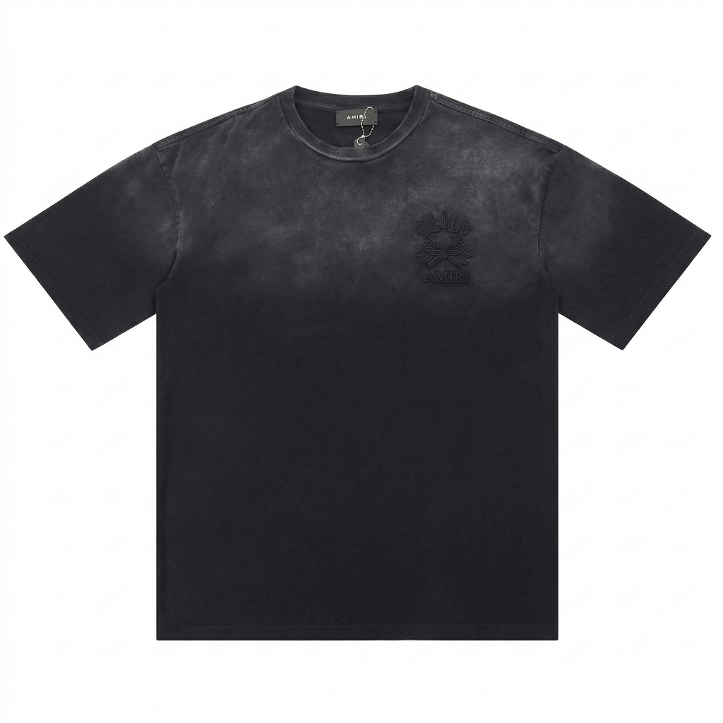 Amiri Embroidered MA Cross T-Shirt - Vintage Black